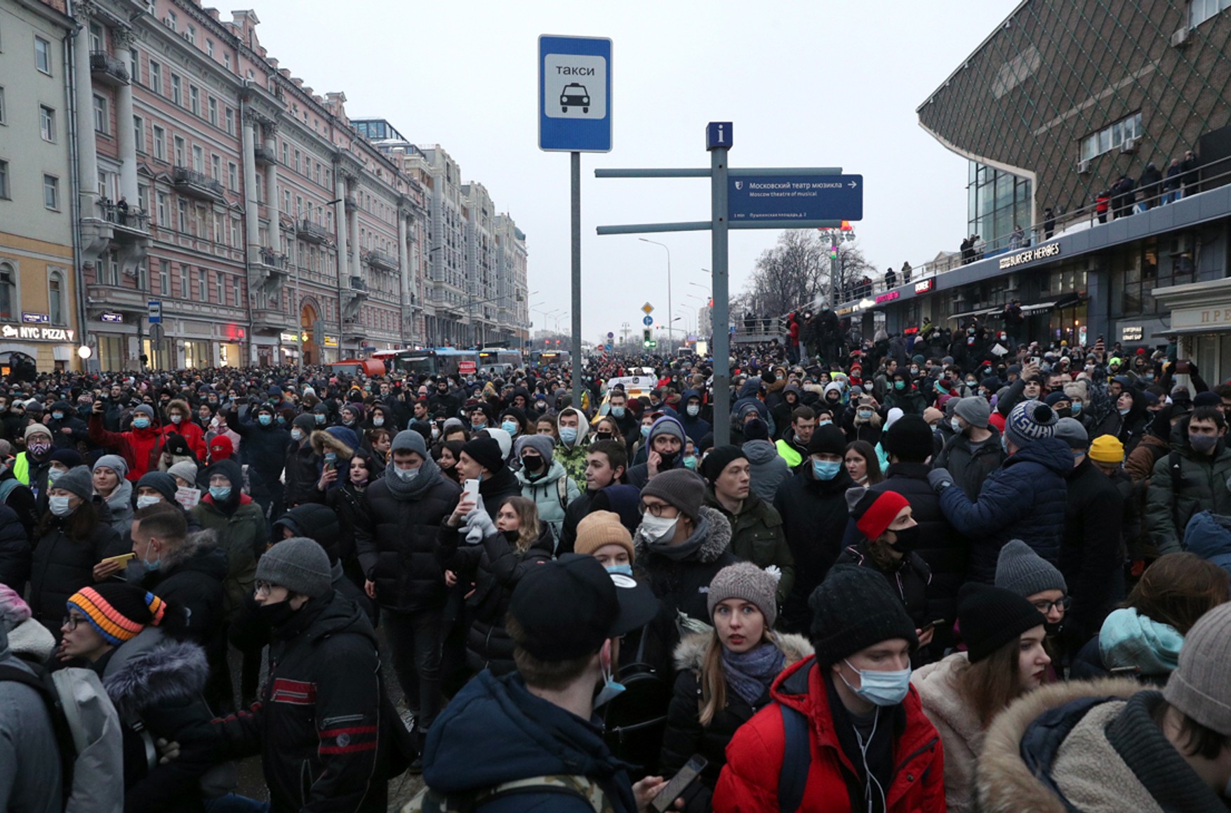 За даними ФСБ, на січневих протестних акціях в Росії затримали 12 тисяч чоловік - більше, ніж за даними правозахисників - «Медуза»