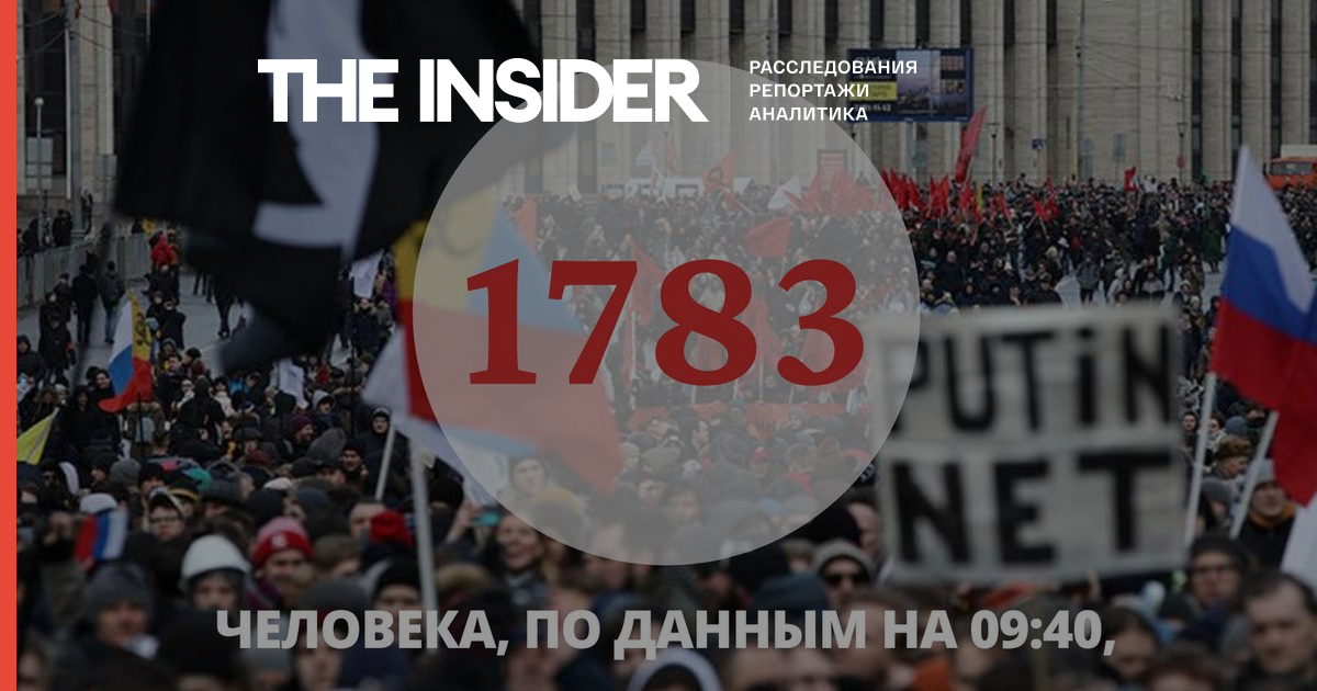 На акціях на підтримку Навального затримали 1783 особи. Найбільше затриманих в Петербурзі, де силовики діяли дуже жорстко