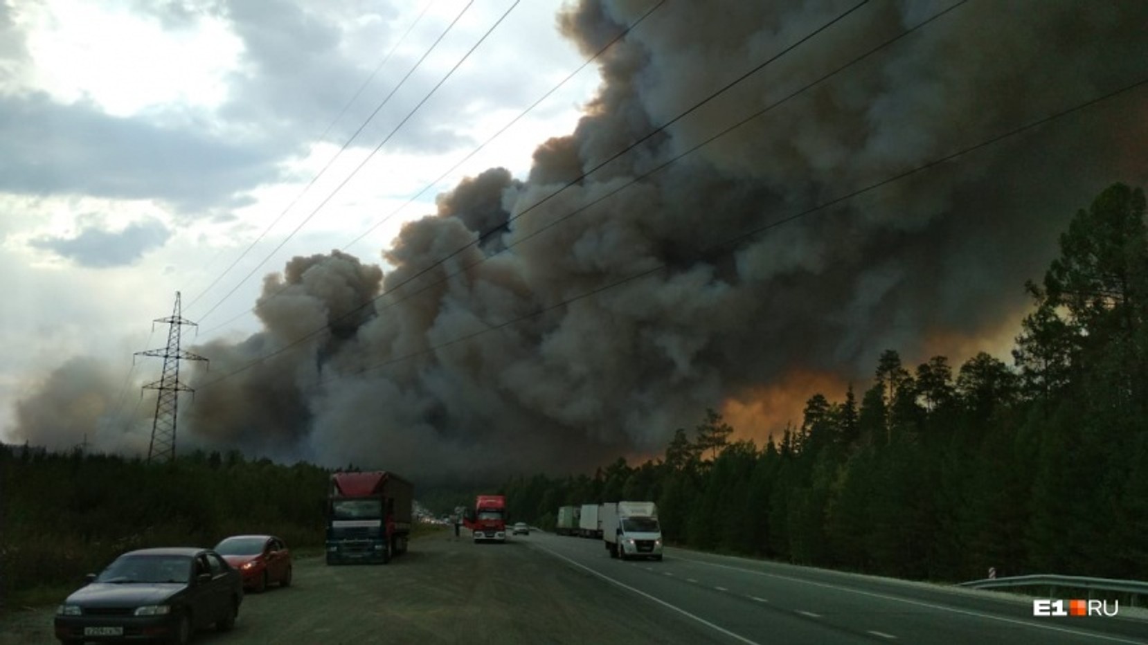 Влада перекрила частину федеральної траси Перм - Єкатеринбург через лісову пожежу