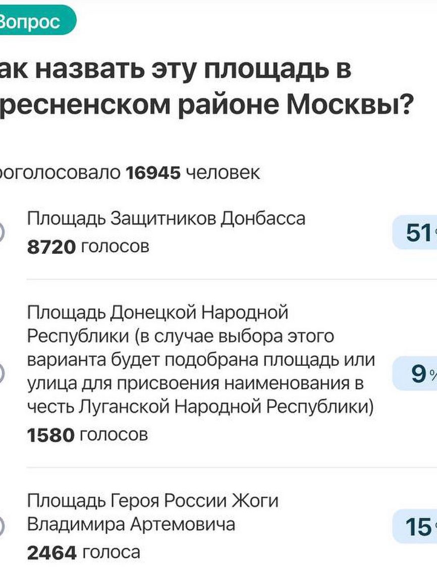 Бюджетников Москвы заставляют голосовать за переименование территории у посольства США в площадь «ДНР» — «Медиазона»