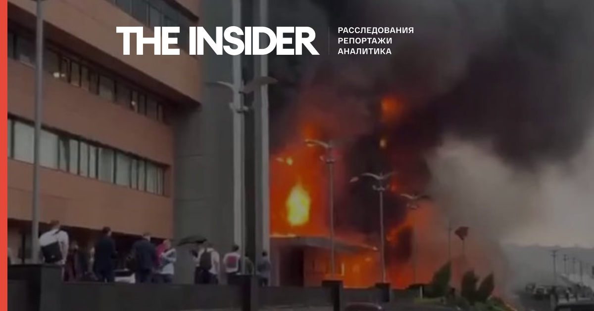 В Москве загорелся бизнес-центр «Гранд Сетунь плаза». В здании остаются люди