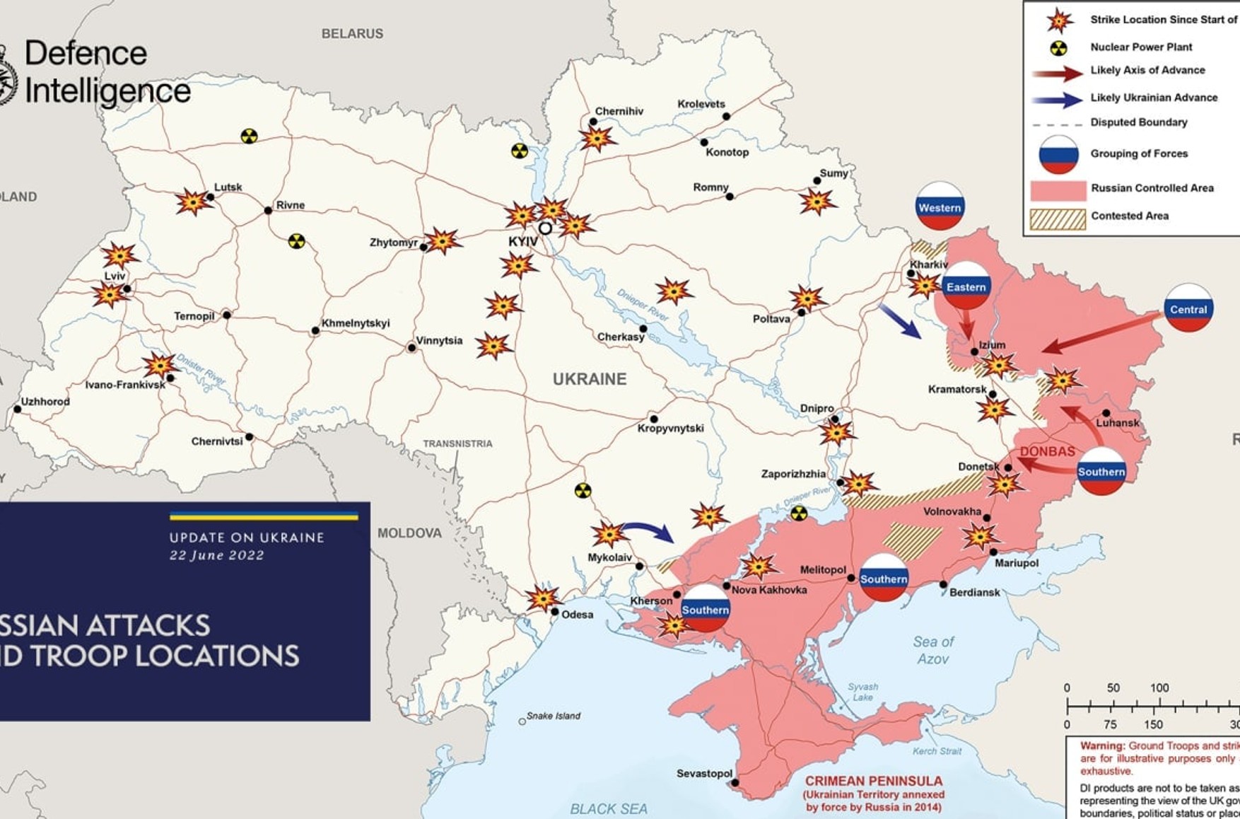 В районе Запорожья и Херсоне ужесточаются бои, следует из карты Минобороны Британии. В Украине эти данные опровергают