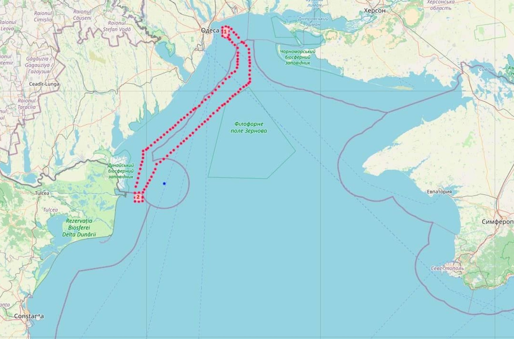 Опубликована карта вывоза зерна из Украины по Черному морю. Первое судно может выйти из порта 29 июля