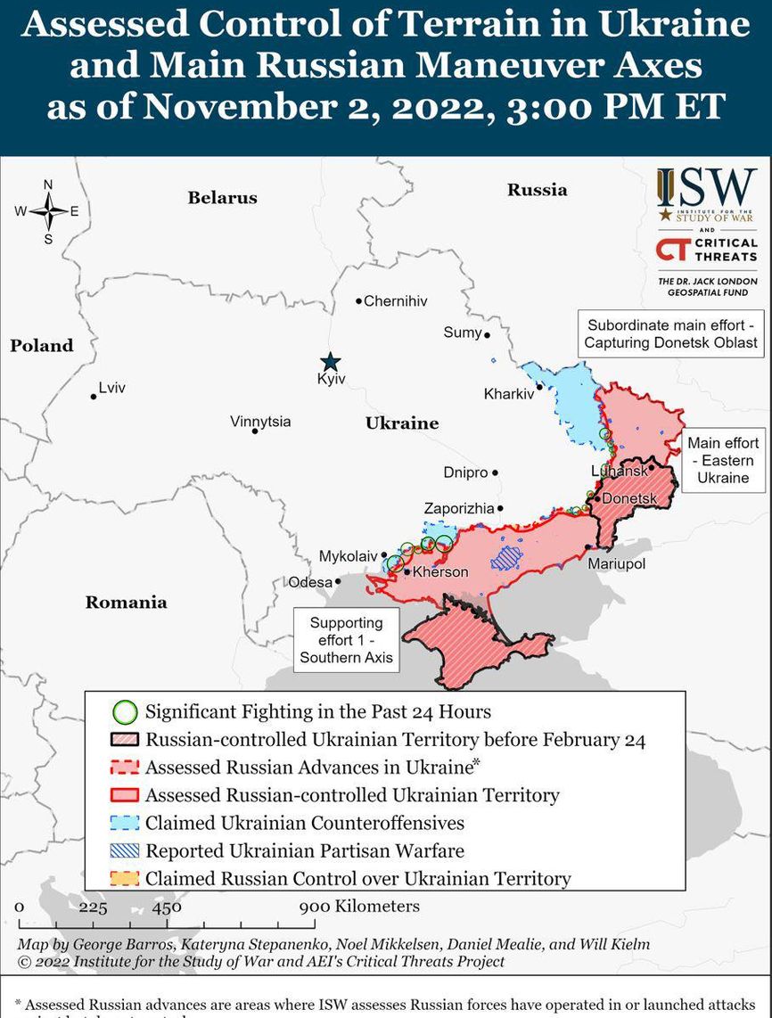 Иллюзия отступления России из Херсона, бои в Донецкой области. Что происходит на линии фронта