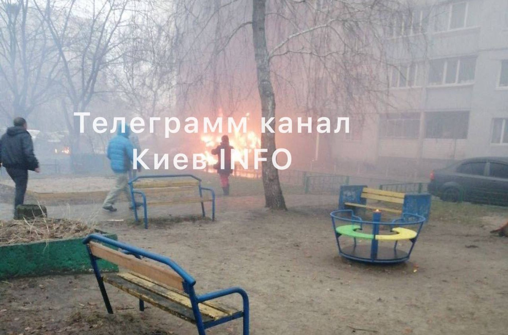 В Броварах Киевской области возле детского сада разбился вертолет
