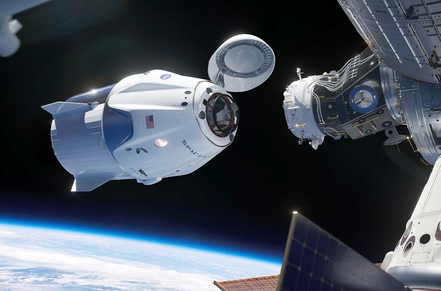 Американський космічний корабель Crew Dragon з чотирма астронавтами на борту успішно зістикувався з МКС