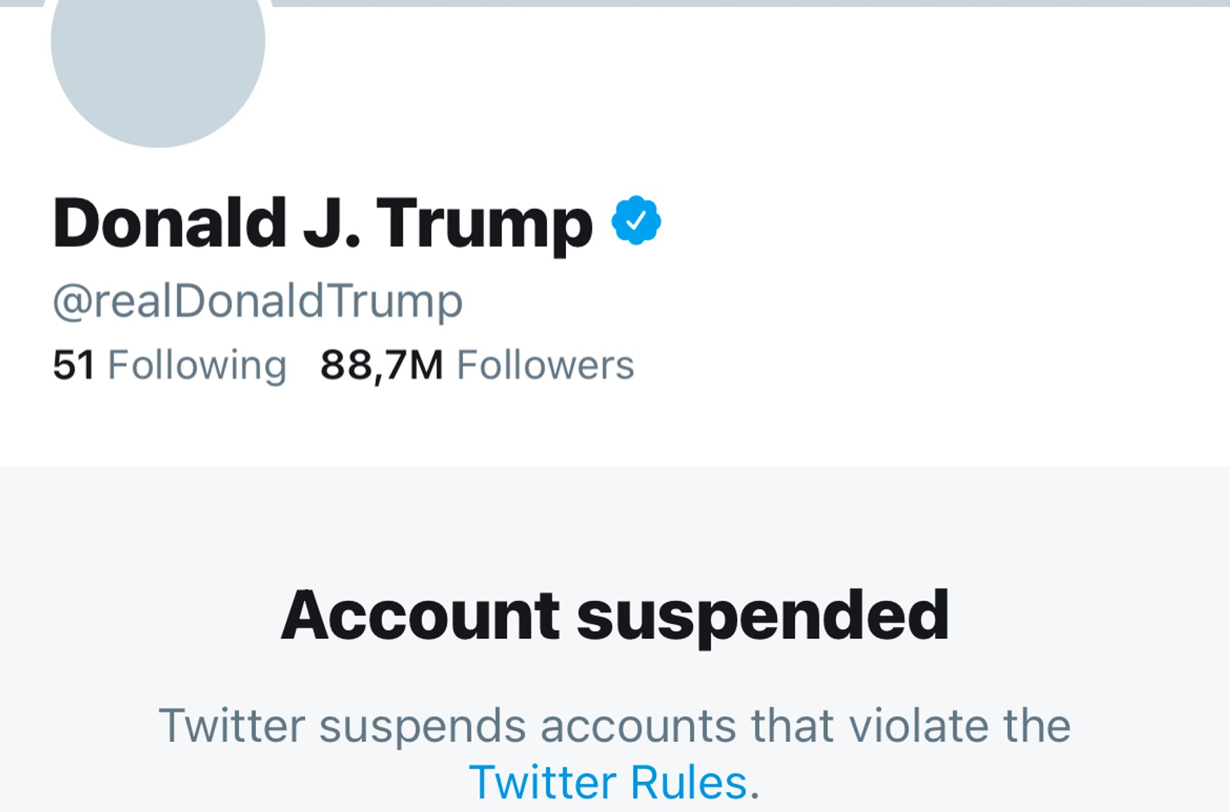 Twitter назавжди заблокував акаунт Дональда Трампа через можливі закликів до насильства