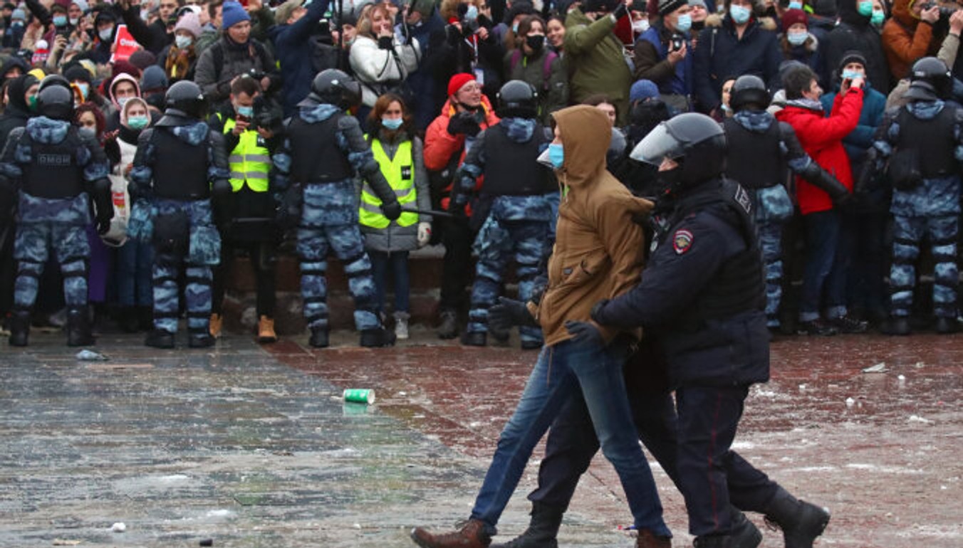 У Москві затримали першого людини у справі про застосування насильства до силовиків на мітингу 23 січня