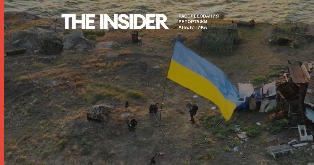 Фейк Первого канала: российские войска предотвратили провокацию с установкой украинского флага на Змеином