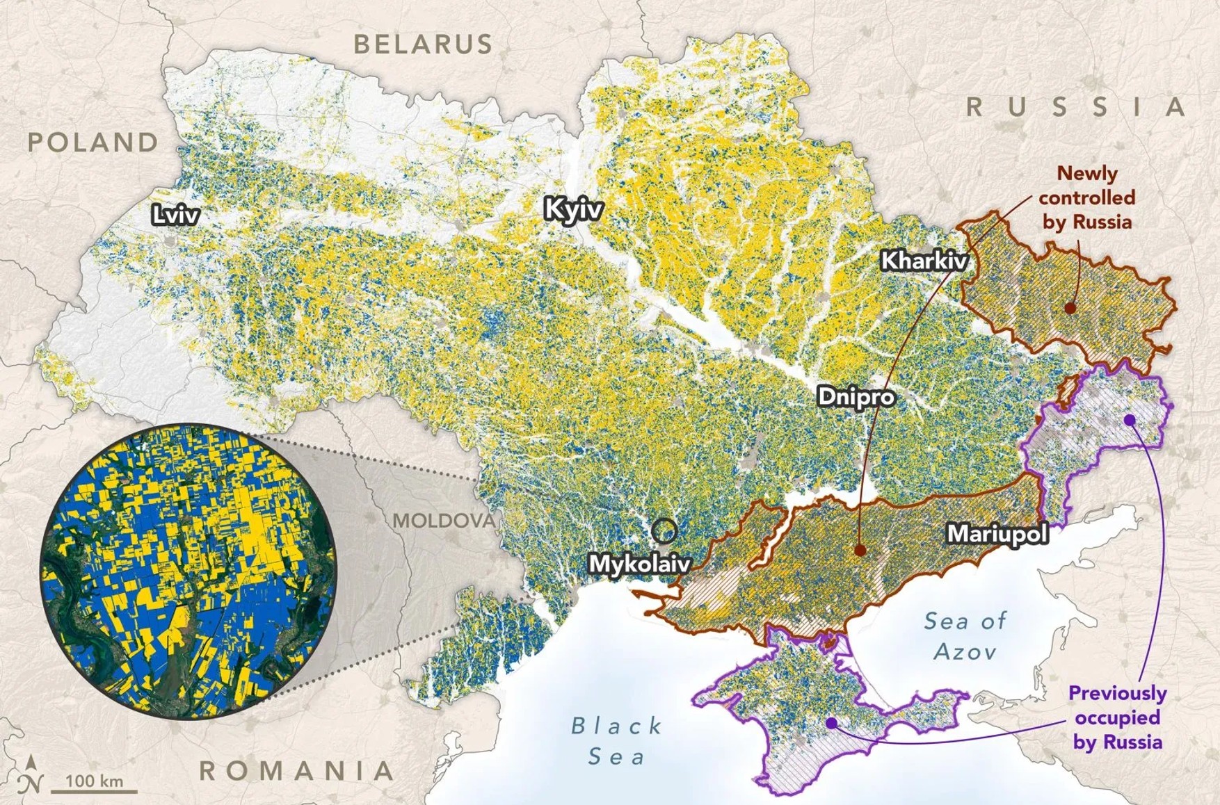 Россия контролирует около 22% сельскохозяйственных земель Украины — SciTechDaily