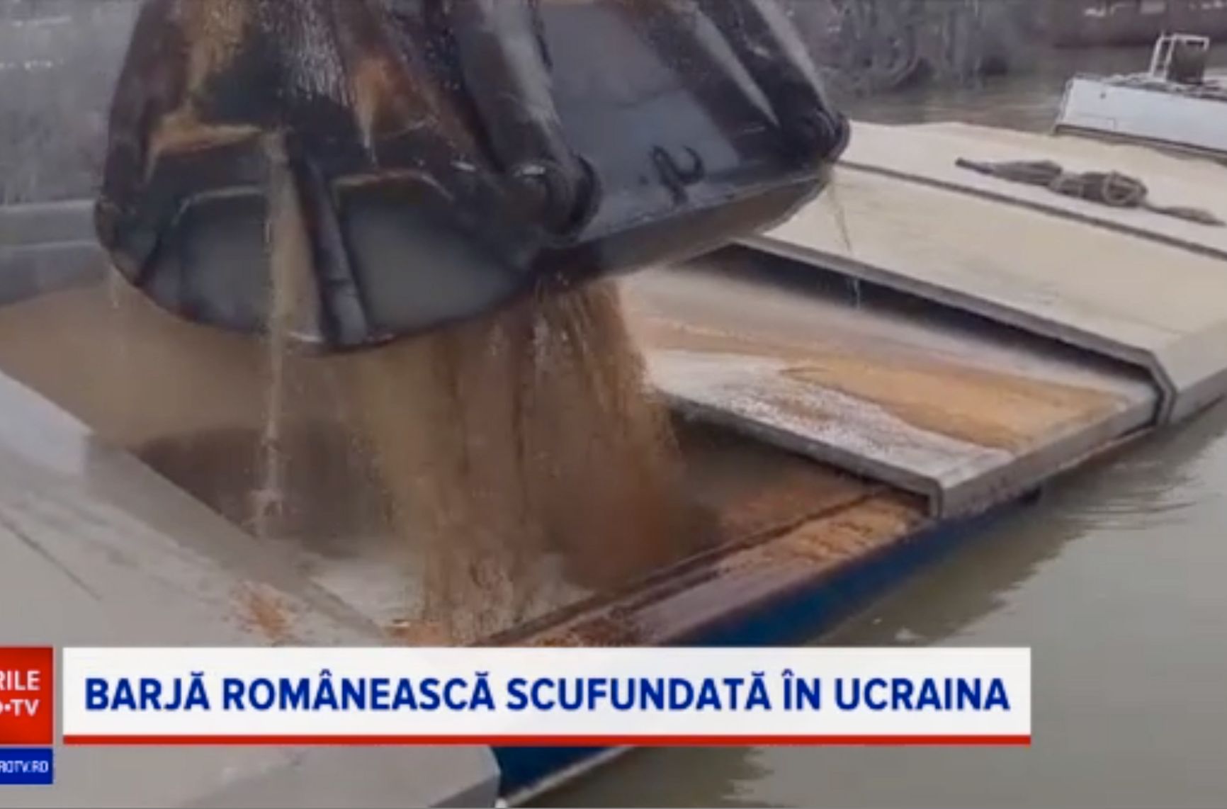 В Украине затонула румынская баржа с 860 тоннами пшеницы